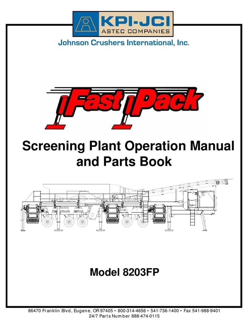 KPI-JCI 8203FP Operations manual and parts book