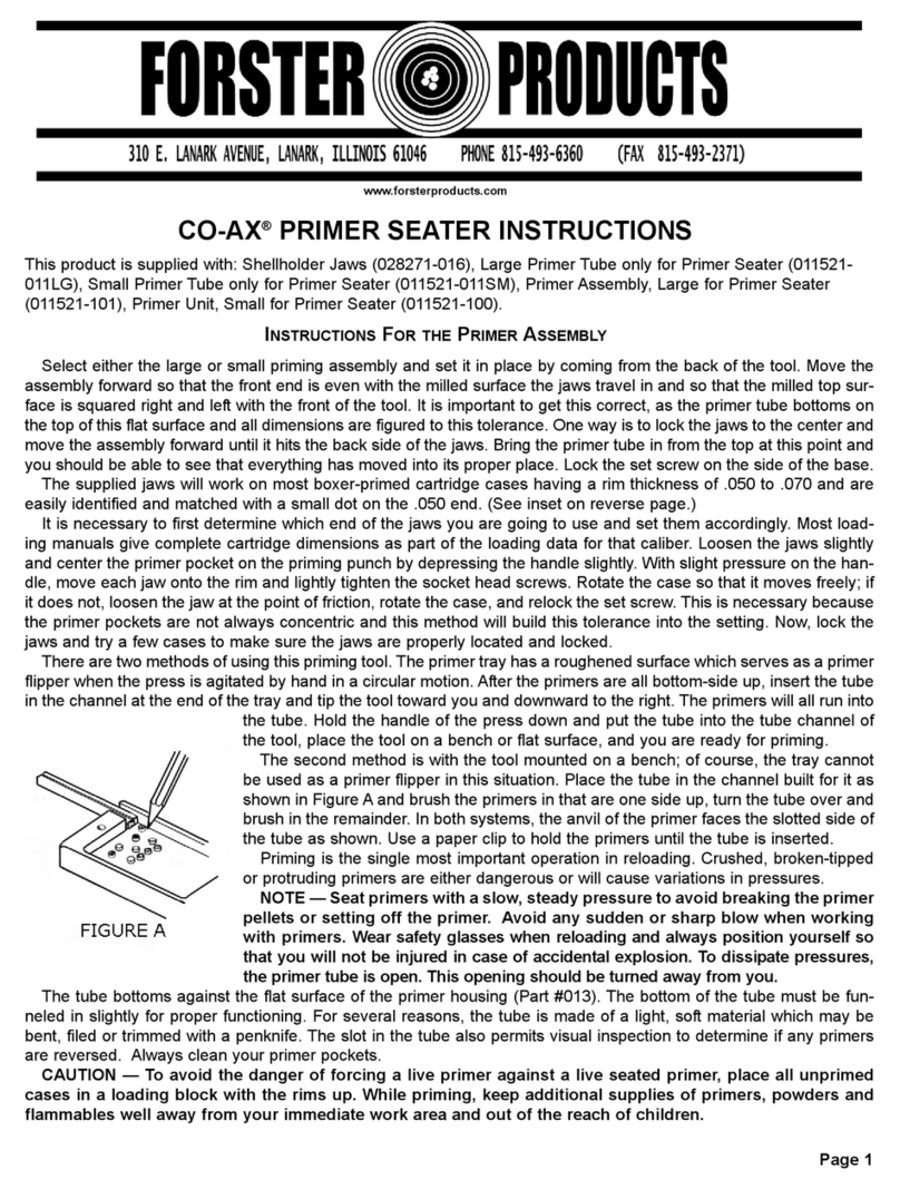 Forster Products Co-Ax Primer Seater instructions