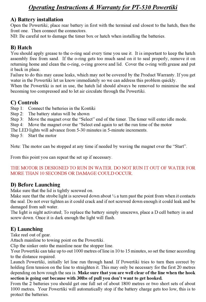 Powertiki PT-530 operating instructions