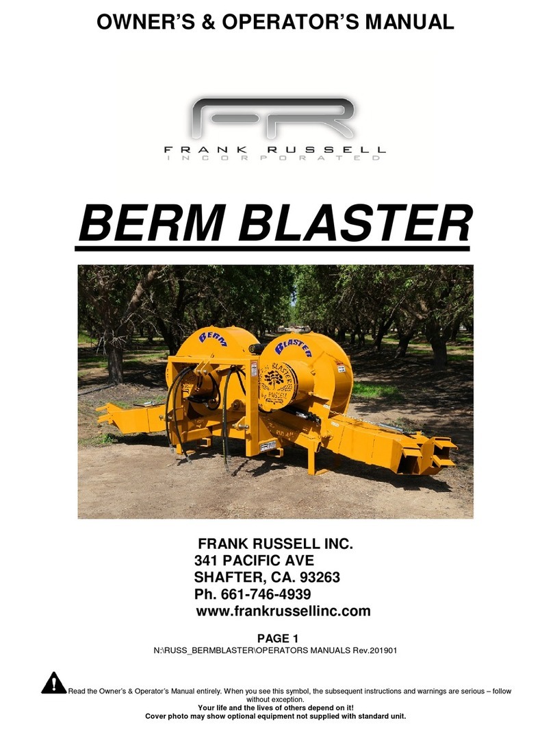 FRANK RUSSELL BERM BLASTER Owner's and operator's manual