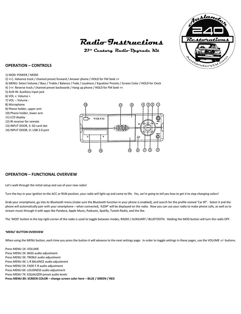 Auslander Restorations 21st Century Radio Upgrade Kit instructions