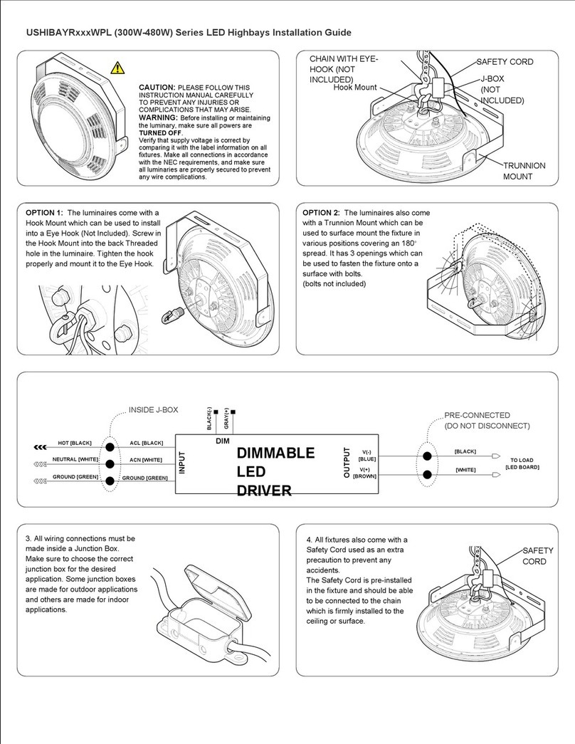 uSave LED USHIBAYR WPL Series installation guide