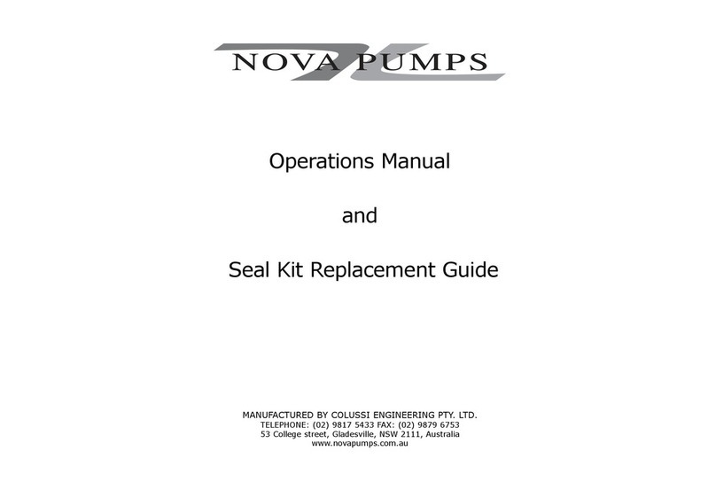 NOVA PUMPS Nova NP Petrol Operations Manual and Seal Kit Replacement Guide