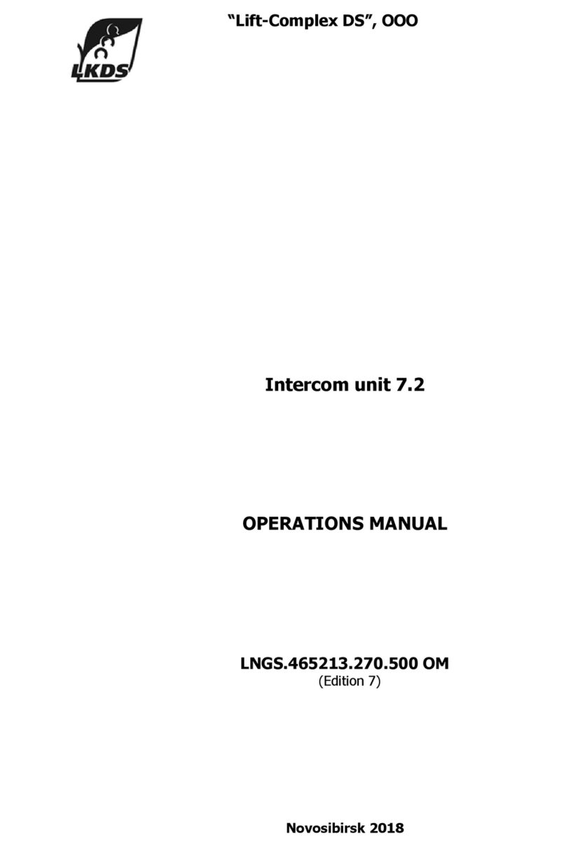 LKDS Intercom unit 7.2 User manual