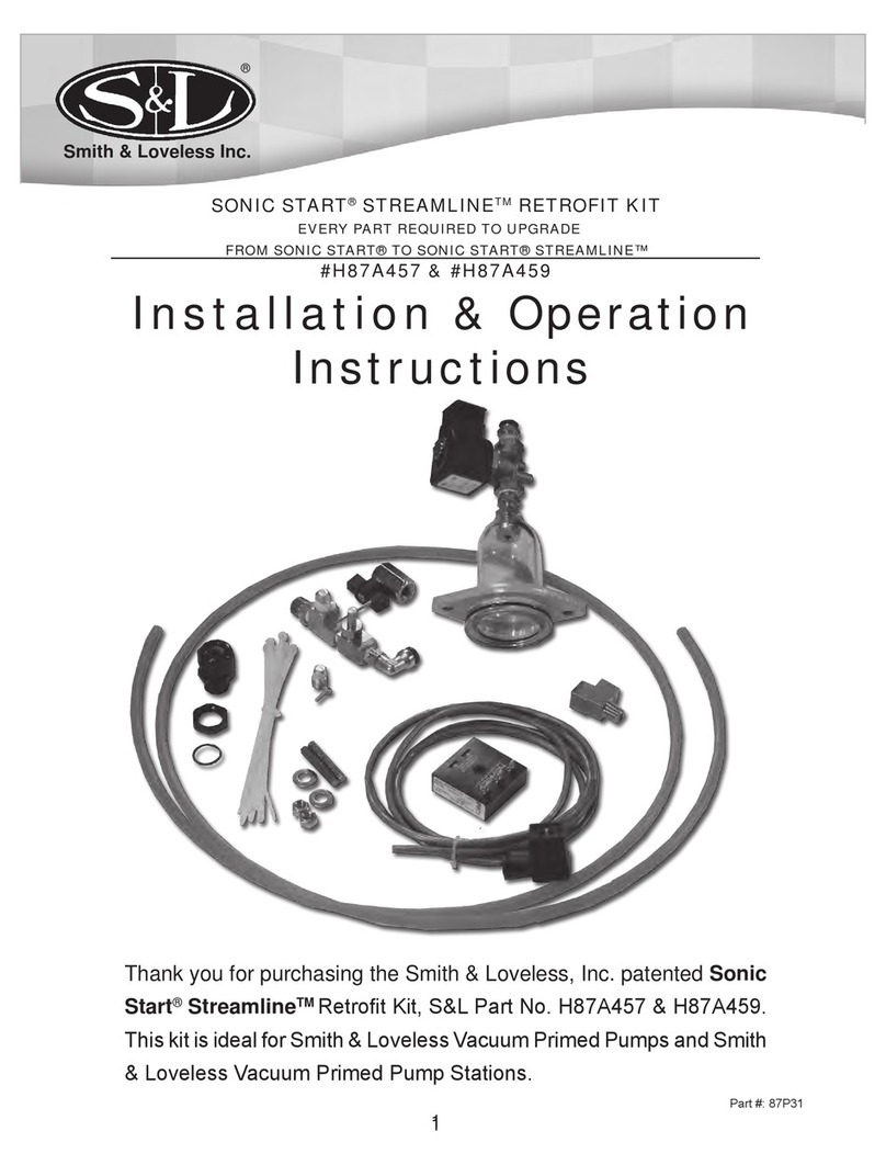 SMITH & LOVELESS SONIC START STREAMLINE H87A457 Installation instructions