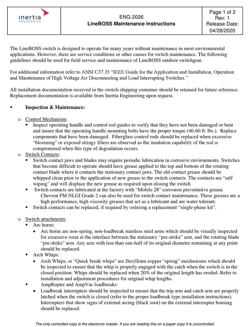 Inertia Engineering LineBOSS Maintenance instructions