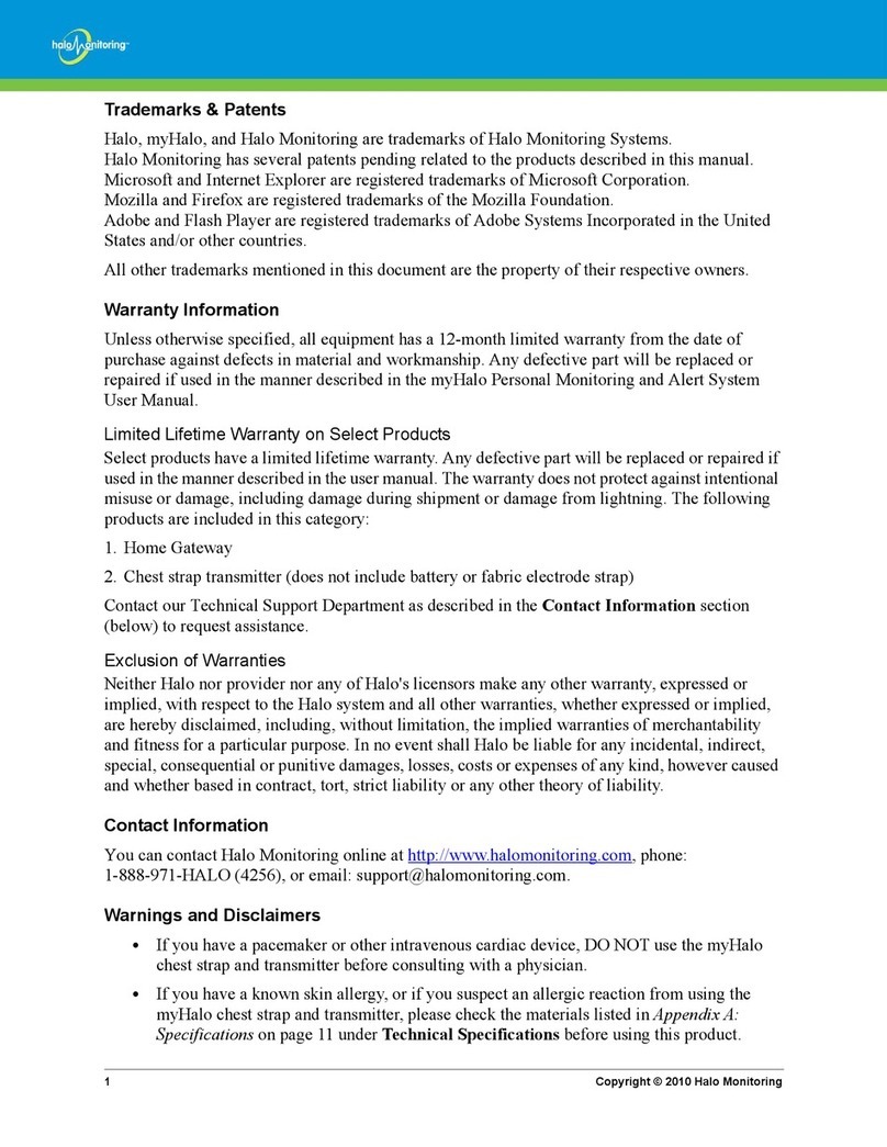 Halo Monitoring myHalo manual