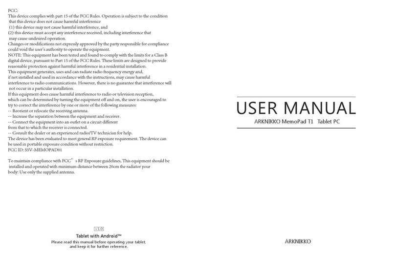 ARKNIKKO MemoPad T1 User manual