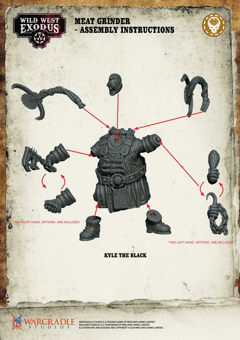 WARCRADLE STUDIOS Wild West Exodus Meat Grinder KYLE THE BLACK Assembly instructions
