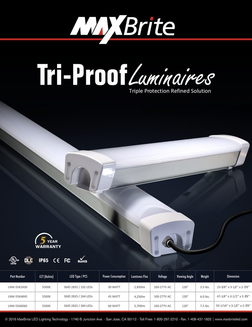 MAXBrite Tri-Proof LNW-55K2430 Quick user guide