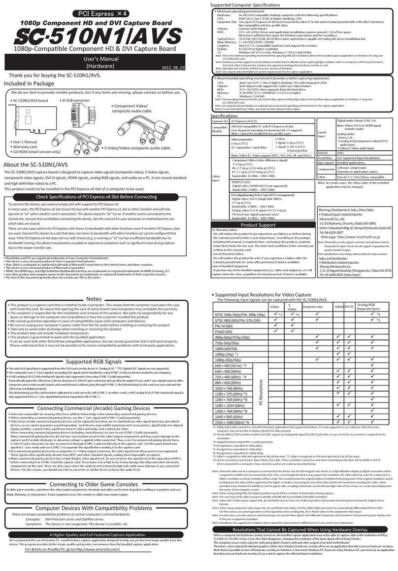 Micomsoft SC-510N1/AVS user manual