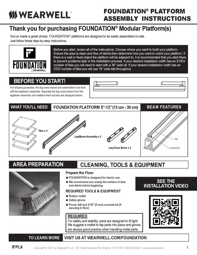 Wearwell FOUNDATION Assembly instructions