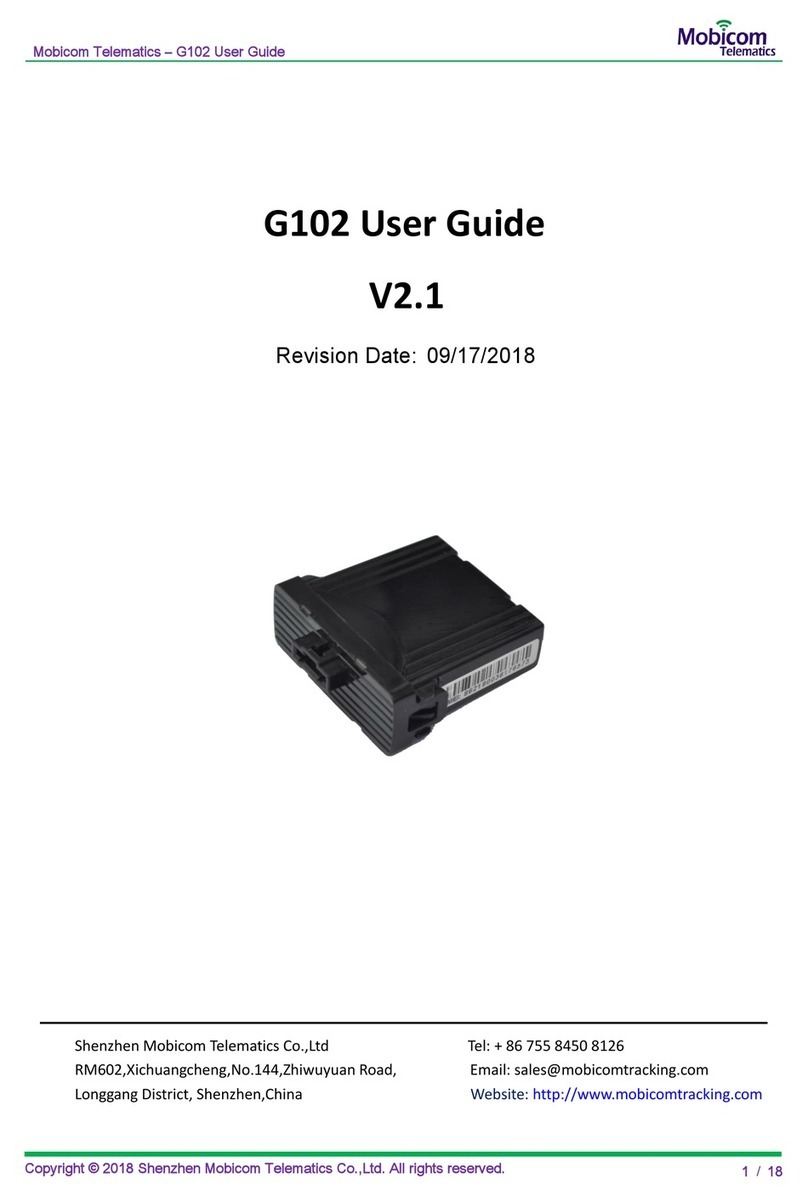 Mobicom Telematics G102 User manual