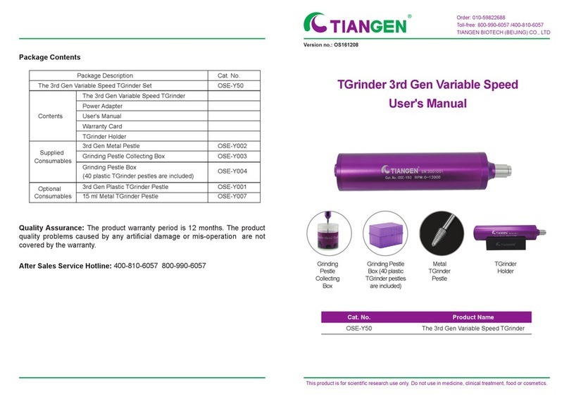 TIANGEN OSE-Y50 user manual
