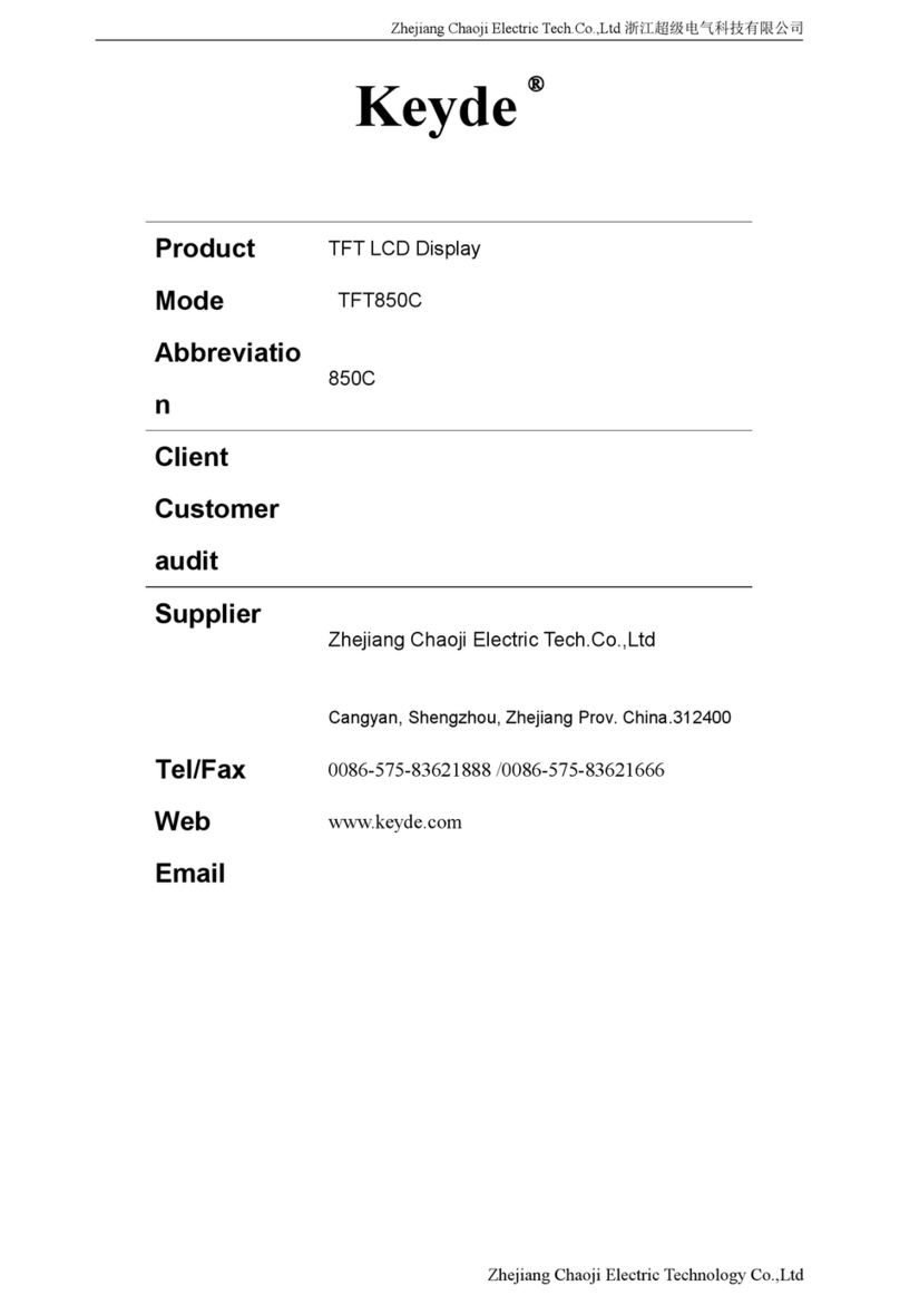 Keyde TFT850C manual