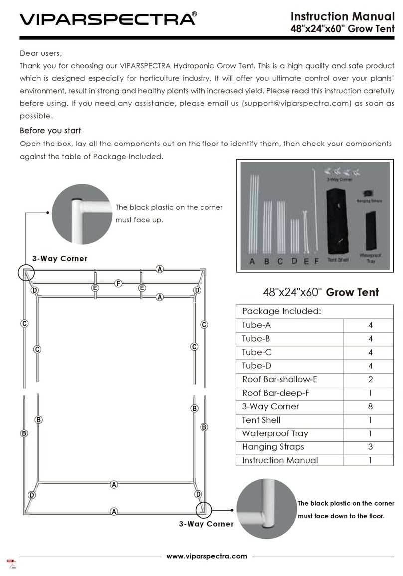 viparspectra Mylar Hydroponic Reflective 600D instruction manual