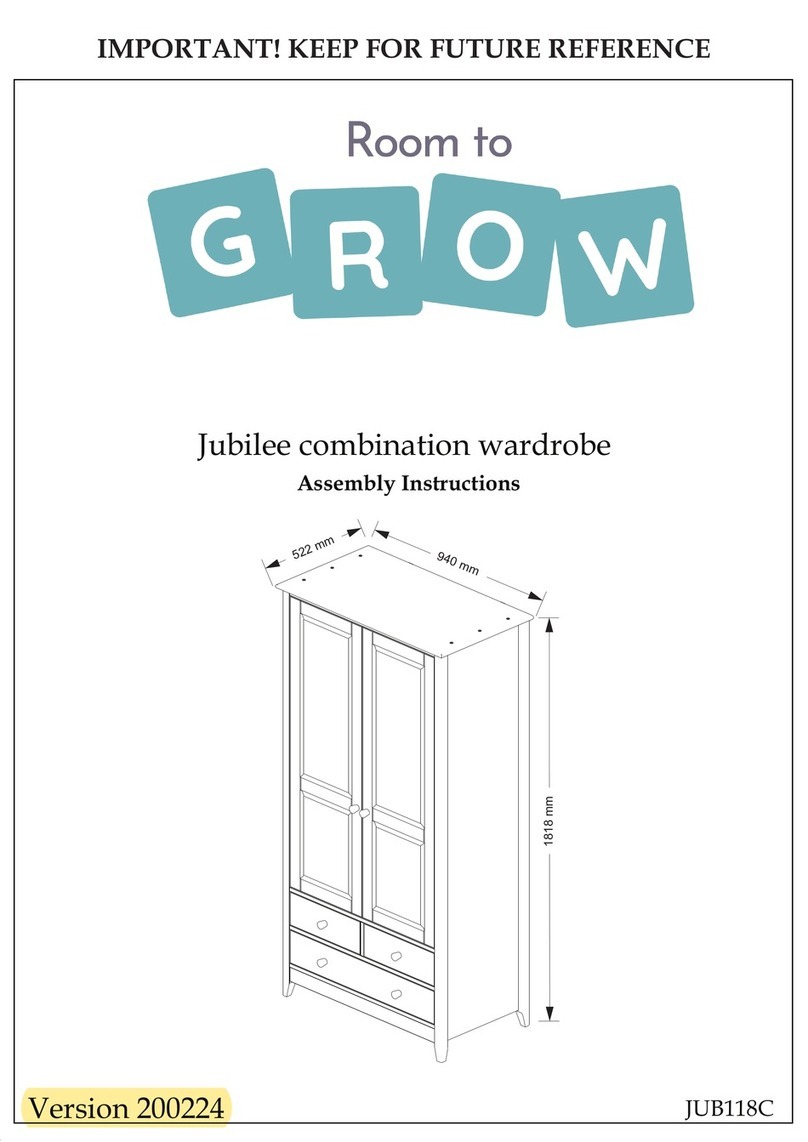Room to Grow Jubilee JUB118C Assembly instructions Room to Grow Jubilee JUB118C Assembly instructions