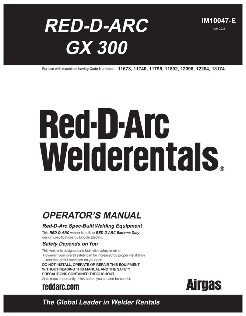 Airgas RED-D-ARC Welderentals GX 300 Operator's manual