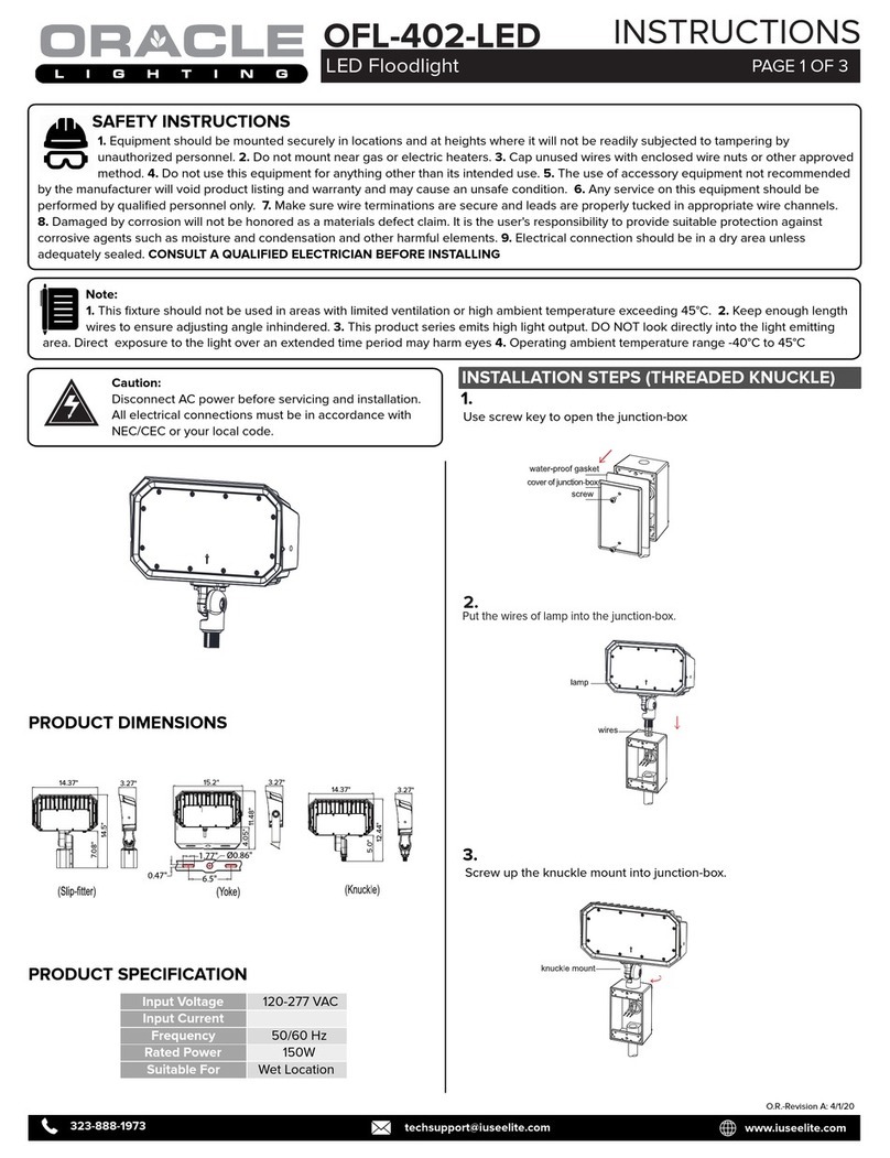 ORACLE LIGHTING OFL-402-LED instructions