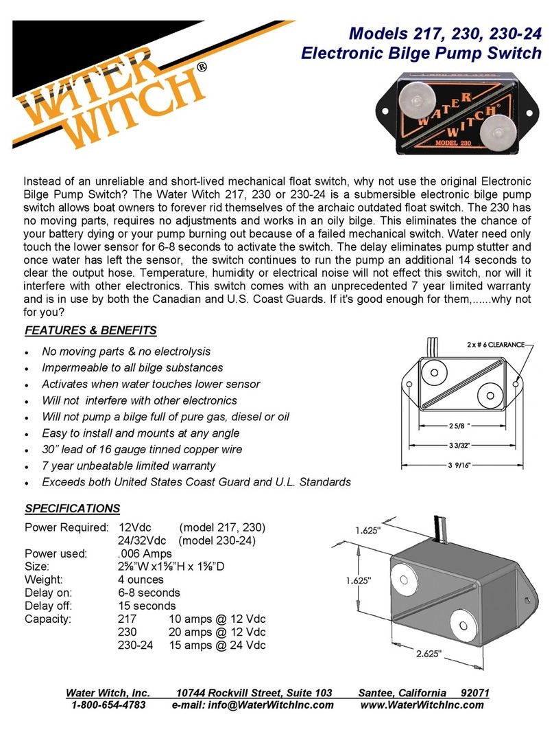 Water Witch 217 installation instructions