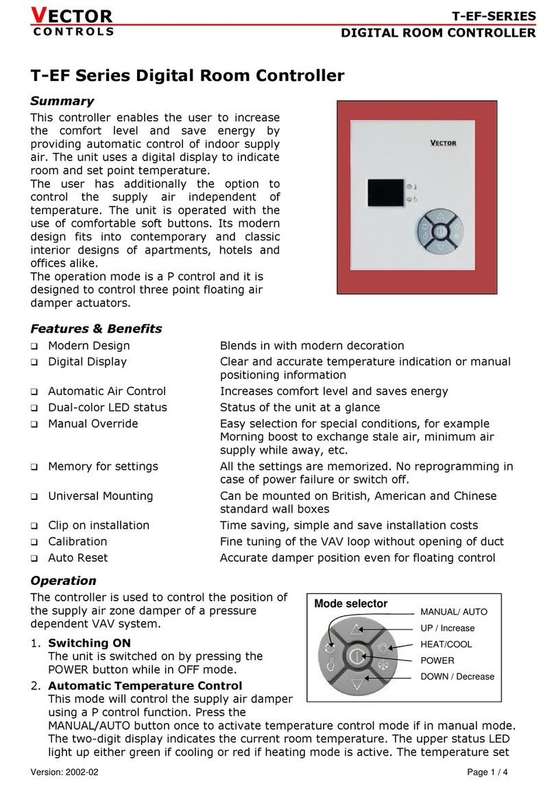 VECTOR CONTROLS T-EF Series quick start guide