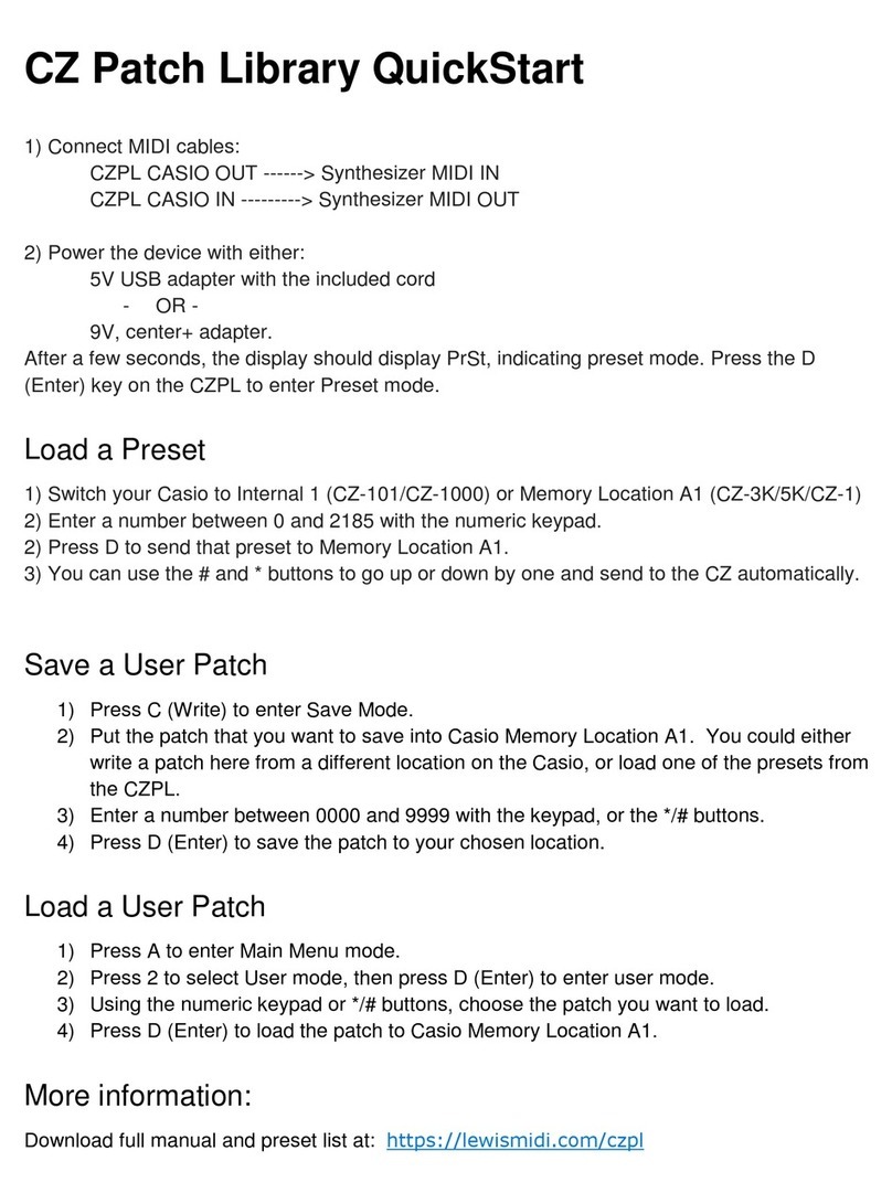 LEWISMIDI CZ Patch Library quick start