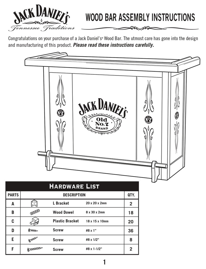 Jack Daniel's Wood Bar Assembly instructions