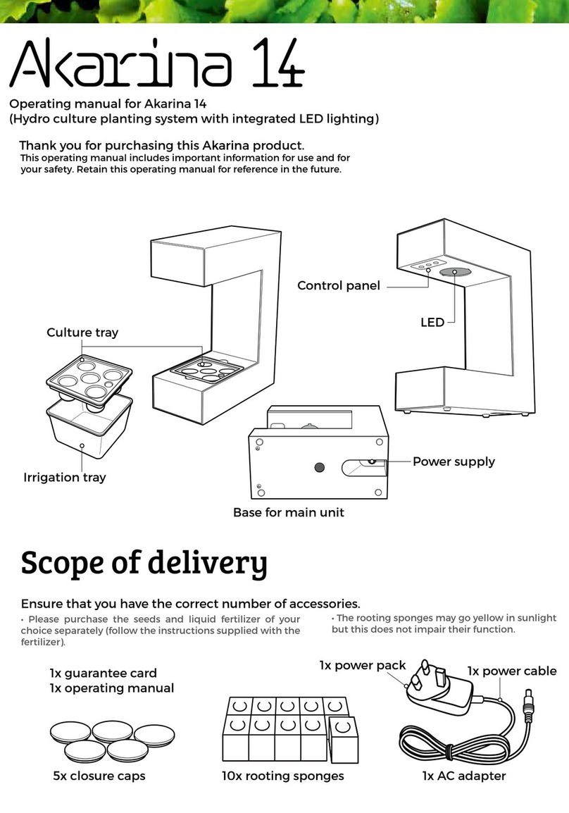 Olympia Lighting Fixtures Industries Akarina 14 operating manual