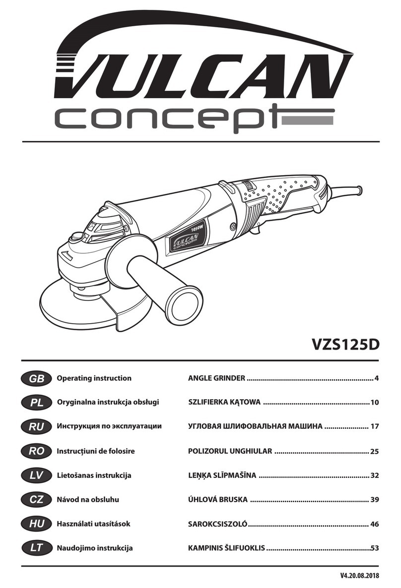 PROFIX Vulcan Concept VZS125D operating instructions