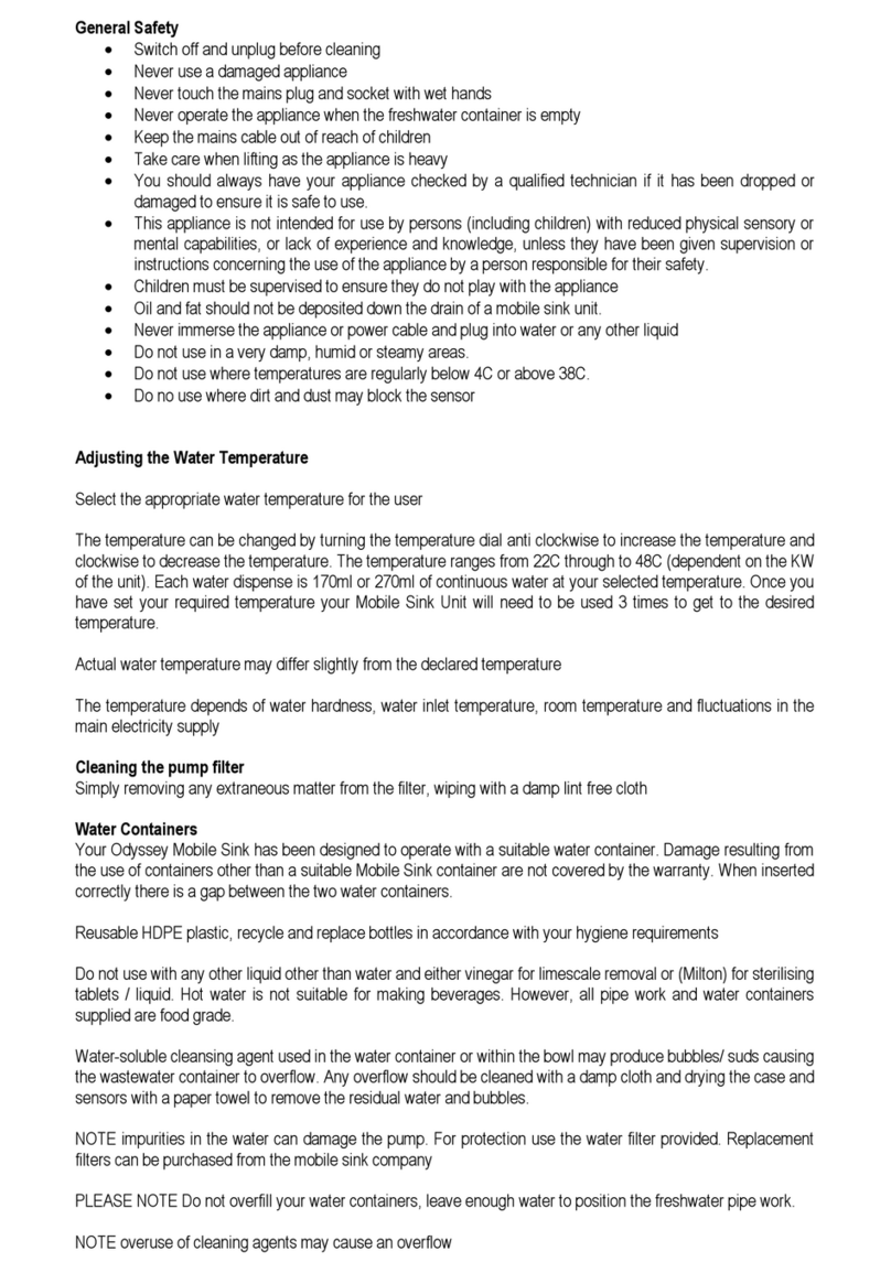 Mobile Sink Company Odyssey Troubleshooting and caring
