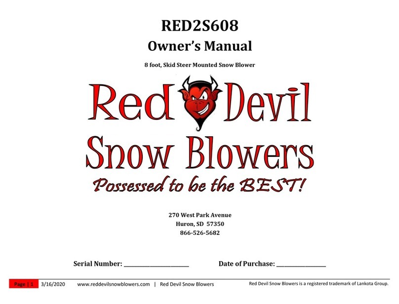 Lankota Red Devil Snow Bowlers RED2S608 owner's manual
