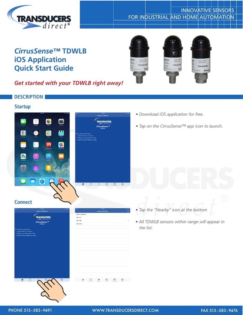 TRANSDUCERS direct CirrusSense TDWLB quick start guide