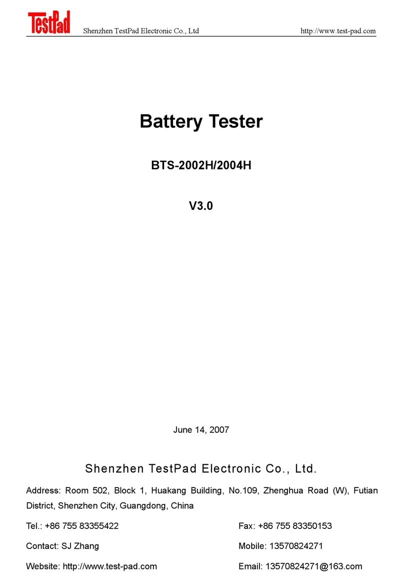 TestPad BTS-2002H manual