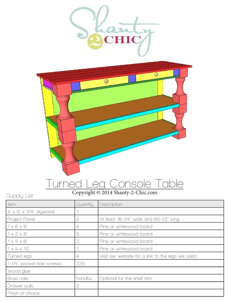 Shanty 2 CHIC Turned Leg Console Table manual