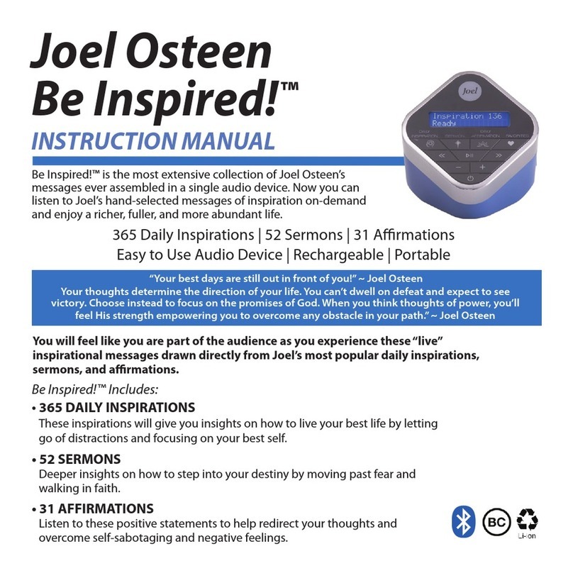 idea village Joel Osteen Be Inspired! instruction manual