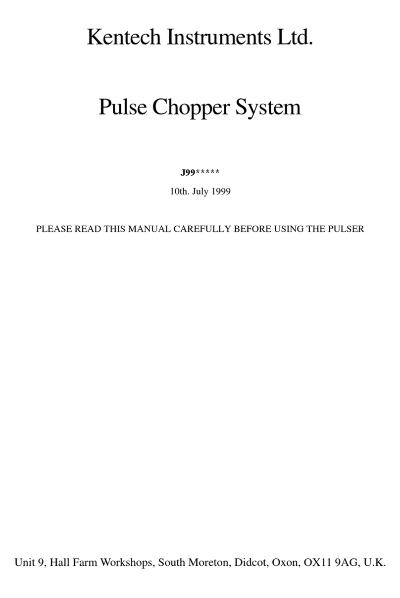 Kentech Instruments Pulse Chopper System User manual