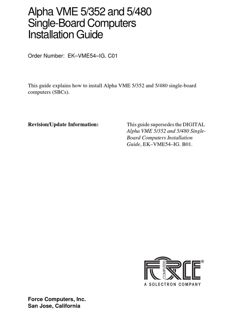 Solectron Force Computers Alpha VME 5/352 User manual