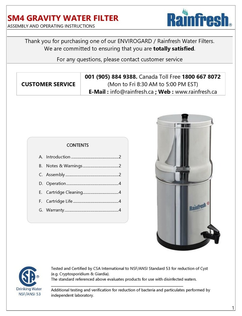 ENVIROGARD Rainfresh SM4 Assembly and operating instructions