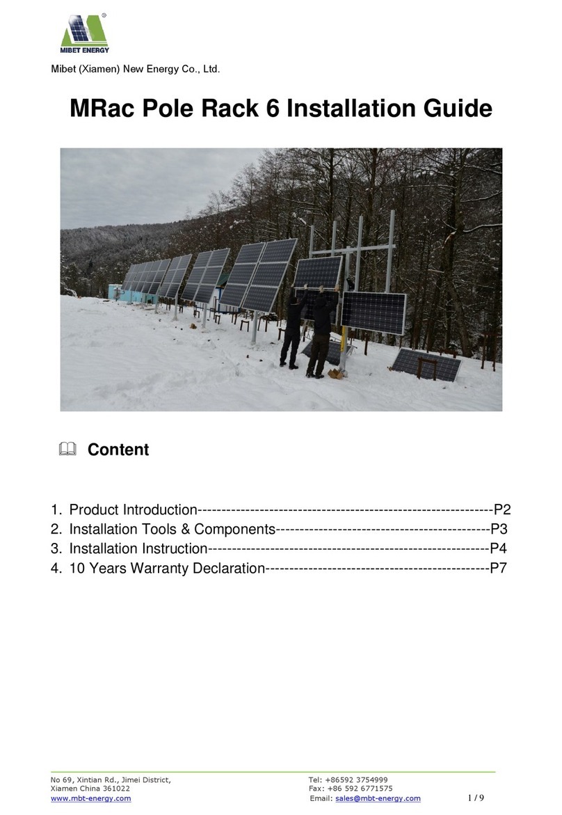 Mibet New Energy MRac Pole Rack 6 installation guide