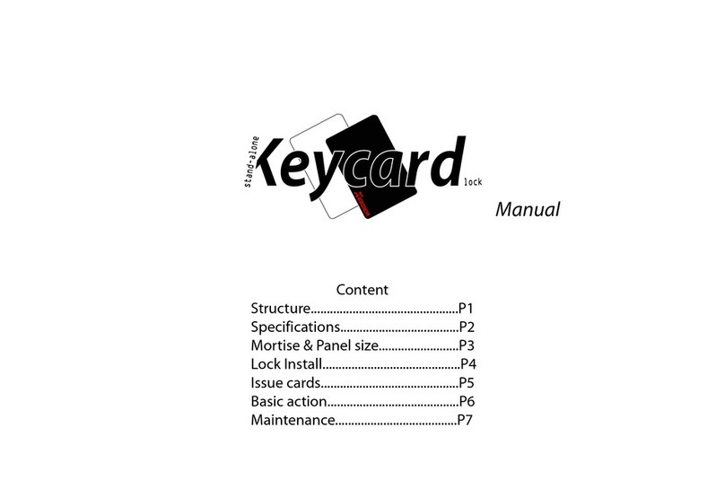 Xeeder stand-alone keycard lock L5118-M1 User manual