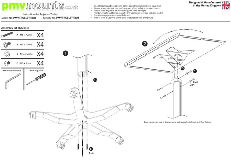 PMV Mounts PMVTROLLEYPROJ instructions PMV Mounts PMVTROLLEYPROJ instructions