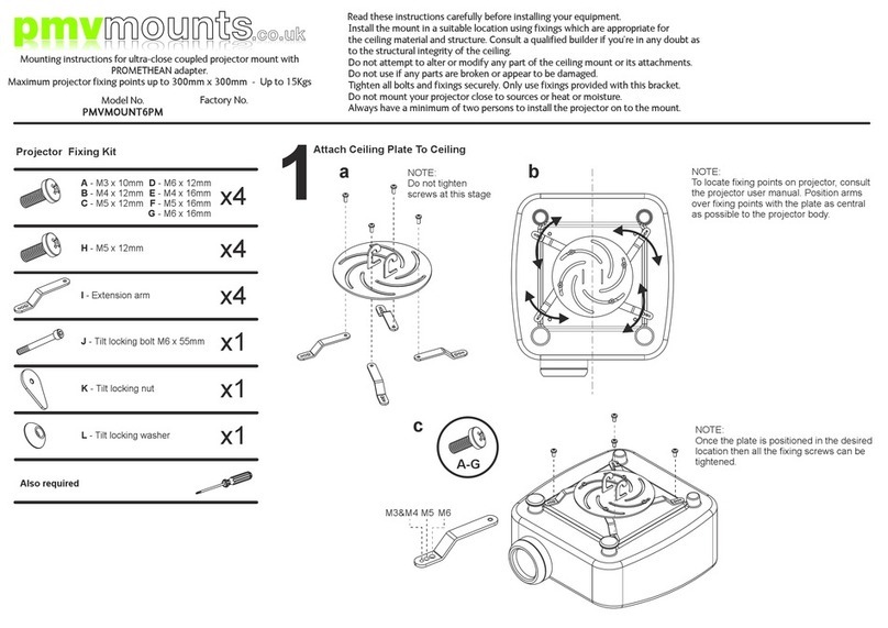 PMV Mounts PMVMOUNT6PM Mounting instructions
