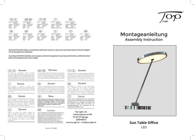 Top Light Sun Table Office Assembly instruction