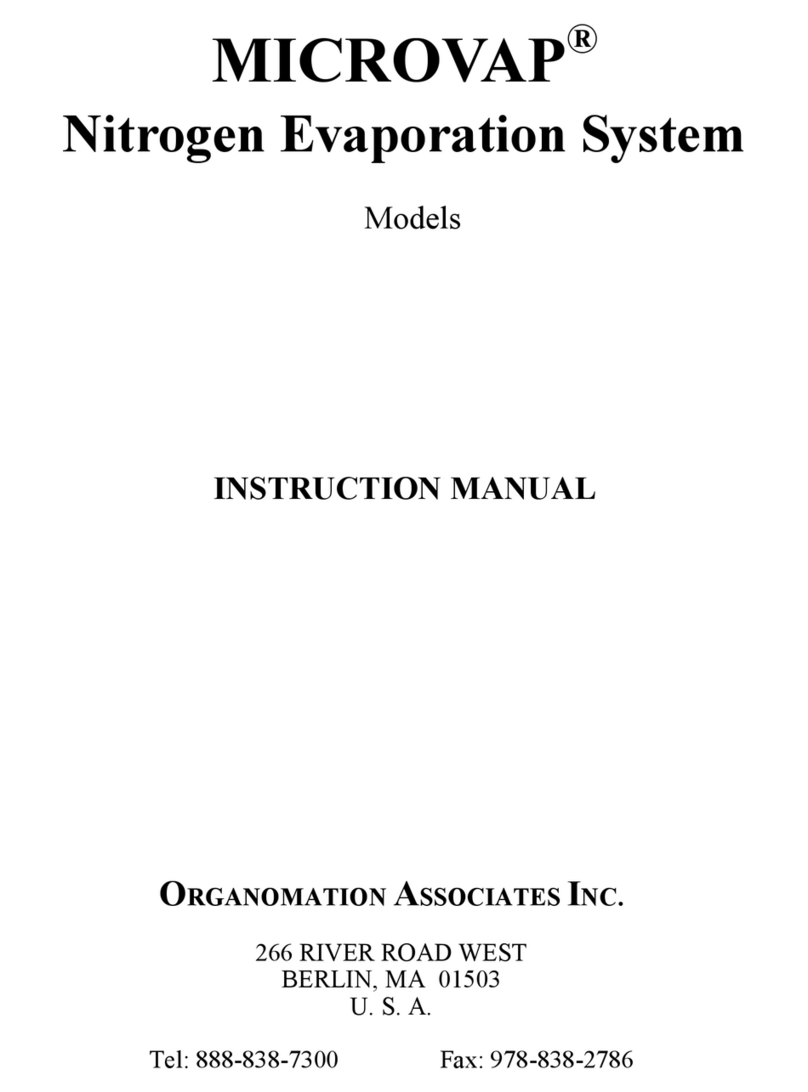 Organomation Associates MICROVAP 11803 instruction manual Organomation Associates MICROVAP 11803 instruction manual