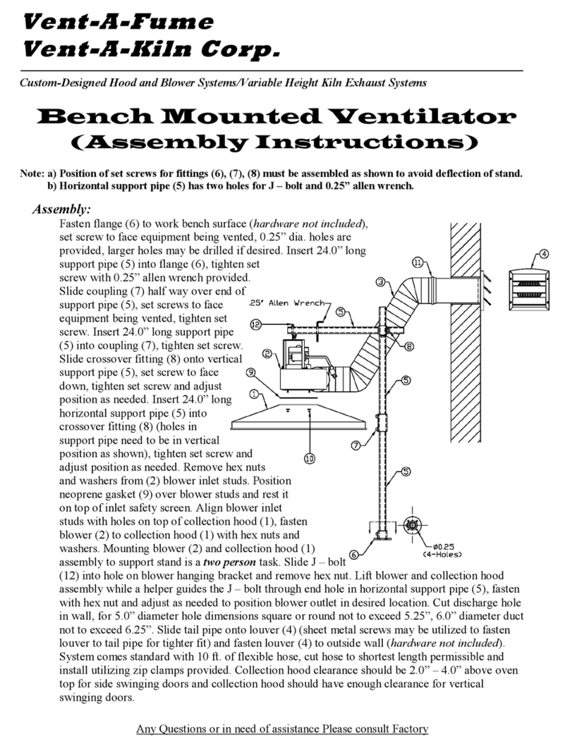 Vent-A-Kiln Vent-A-Fume Assembly instructions