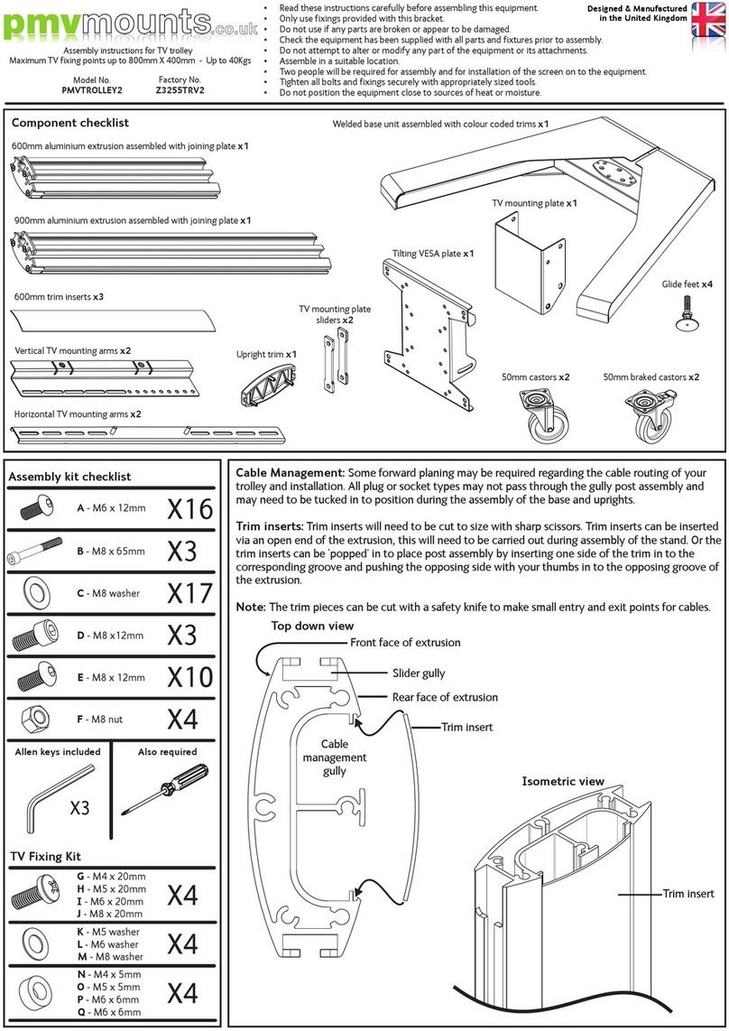 PMV Mounts PMVTROLLEY2 User manual