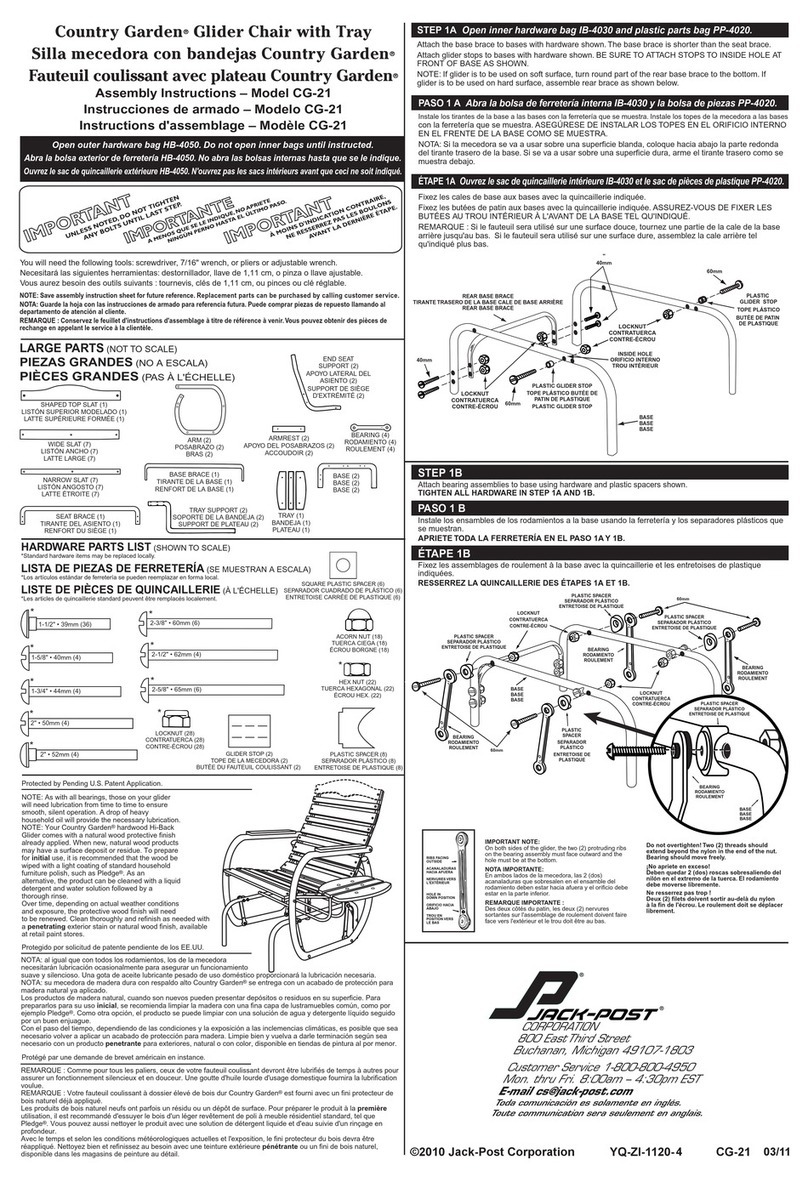 Jack-Post Country Garden Assembly instructions