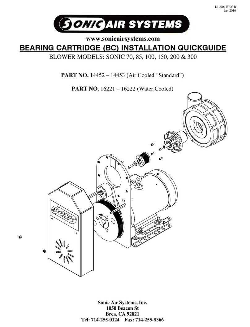 Sonic Air Systems Sonic 150 Installation quick guide