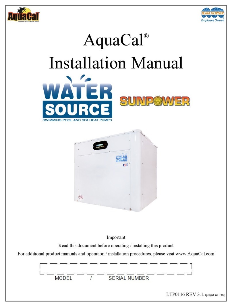 TEAM HORNER AquaCal Water Source WS03 installation manual