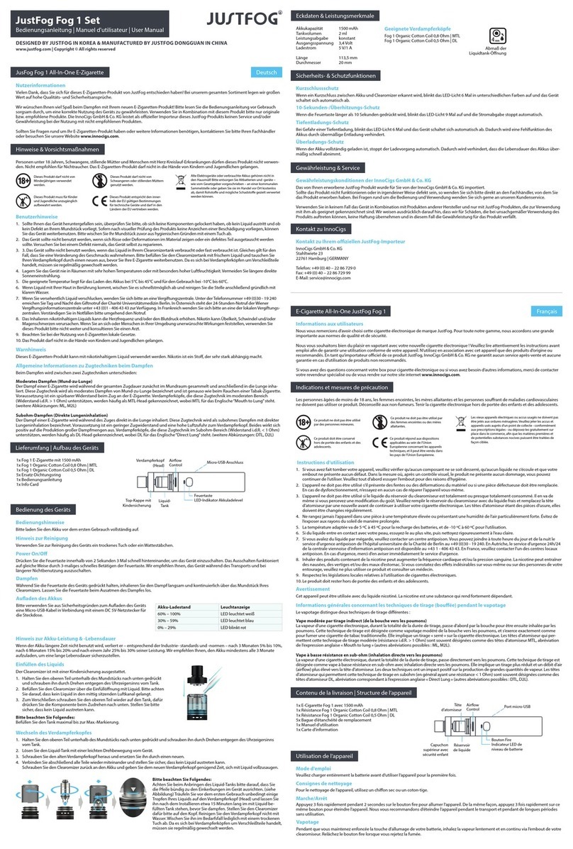 JUSTFOG Fog 1 user manual